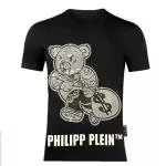 philipp plein t shirt homme pas cher teddy bear logo dollar black